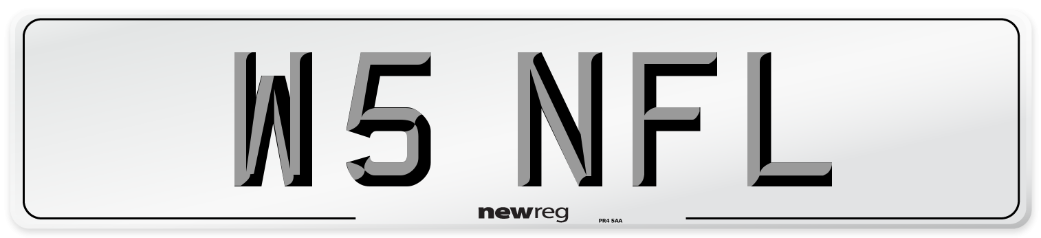 W5 NFL Number Plate from New Reg